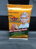 Factory Sealed 2000 Fleer Tradition Football 10 Card Pack from Hobby Box - TOM BRADY ROOKIE?