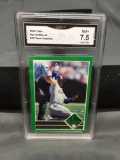 GMA Graded 1992 Fleer Team Leaders #15 KEN GRIFFEY JR. Mariners Insert Baseball Card -NM+ 7.5