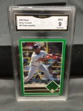 GMA Graded 1992 Fleer Team Leaders #5 KIRBY PUCKETT Twins Insert Baseball Card - MINT 9