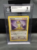 BGS Graded 1999 Pokemon Jungle 1st Edition #56 MEOWTH Trading Card - MINT 9