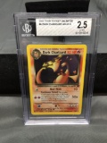 BGS Graded 2000 Pokemon Team Rocket #4 DARK CHARIZARD Holofoil Rare Trading Card - G-VG 2.5