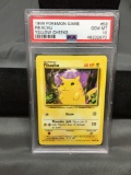 PSA Graded 1999 Pokemon Base Set Unlimited #58 PIKACHU Yellow Cheeks Trading Card - GEM MINT 10