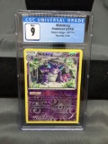 CGC Graded 2016 Pokemon Steam Siege #45 NIDOKING Reverse Holofoil Trading Card - MINT 9