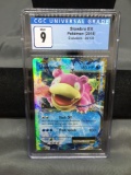 CGC Graded 2016 Pokemon Evolutions #26 SLOWBRO EX Holofoil Rare Trading Card - MINT 9
