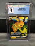 CGC Graded 2019 Pokemon Hidden Fates #20 RAICHU GX Holofoil Rare Trading Card - MINT 9