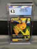 CGC Graded 2019 Pokemon Hidden Fates #20 RAICHU GX Holofoil Rare Trading Card - GEM MINT 9.5