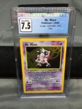 CGC Graded 1999 Pokemon Jungle Unlimited #6 MR. MIME Holofoil Rare Trading Card - NM+ 7.5