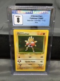 CGC Graded 1999 Pokemon Base Set #7 HITMONCHAN Holofoil Rare Trading Card - NM-MT 8