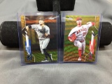 2 Count Lot of 2020 Topps Chrome Gold Refractors - Andrew Heaney & Miguel Rojas