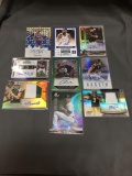 9 Card Lot of Certified Autographed Sports Cards - Stars, Patches, Rookies & Prospects - WOW