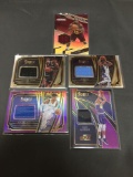 5 Card Lot of Basketball Certified Jersey & Patch Cards from Huge Collection - WOW