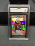 GMA Graded 2007 Bowman Chrome Refractor LARRY FITZGERALD Cardinals Football Card - GEM MINT 10