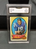GMA Graded 1970 Topps #180 JOHN UNITAS Colts Vintage Football Card - EX+ 5.5