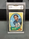 GMA Graded 1970 Topps #70 GALE SAYERS Bears Vintage Football Card - VG+ 3.5