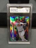 GMA Graded 2020 Topps Chrome Prism Refractor #45 GLEYBER TORRES Yankees Baseball Card - GEM MINT 10