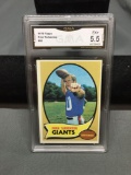GMA Graded 1970 Topps #80 FRAN TARKENTON Giants Vintage Football Card - EX+ 5.5