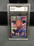 GMA Graded 1985 Donruss #107 KIRBY PUCKETT Twins ROOKIE Baseball Card - EX-NM 6