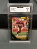 GMA Graded 1991 Wild Card 10-Stripe JERRY RICE 49ers Football Card - NM-MT 8