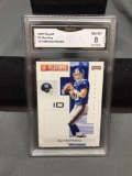 GMA Graded 2007 Playoff NFL Playoff Gold ELI MANNING Giants Football Card /299 - NM-MT 8