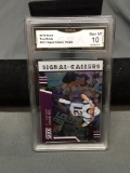 GMA Graded 2019 Score Signal Callers Purple TOM BRADY Patriots Football Card - GEM MINT 10