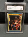 GMA Graded 1988-89 Fleer #126 AKEEM OLAJUWON Rockets All-Star Basketball Card - NM-MT 8