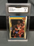 GMA Graded 1988-89 Fleer #126 AKEEM OLAJUWON Rockets All-Star Basketball Card - NM-MT 8