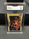 GMA Graded 1988-89 Fleer #126 AKEEM OLAJUWON Rockets All-Star Basketball Card - NM-MT 8