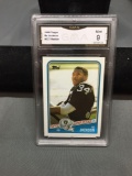 GMA Graded 1988 Topps #327 BO JACKSON Raiders ROOKIE Football Card - MINT 9