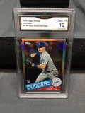 GMA Graded 2020 Topps Chrome 85 Style Refractor GAVIN LUX Dodgers ROOKIE Football Card - GEM MINT 10
