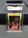 GMA Graded 1988-89 Fleer #53 AKEEM OLAJUWON Rockets Vintage Basketball Card - NM-MT 8