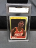 GMA Graded 1988-89 Fleer #53 AKEEM OLAJUWON Rockets Vintage Basketball Card - NM 7