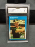 GMA Graded 1987 Fleer Update MARK MCGWIRE A's Cardinals ROOKIE Baseball Card - MINT 9