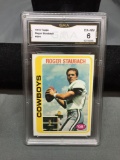 GMA Graded 1978 Topps #290 ROGER STAUBACH Cowboys Vintage Football Card - EX-NM 6