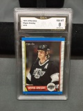 GMA Graded 1989-90 O-Pee-Chee #156 WAYNE GRETZKY Kings Hockey Card - NM-MT 8