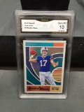 GMA Graded 2018 Playoff Rookie Wave JOSH ALLEN Bills ROOKIE Football Card - GEM MINT 10