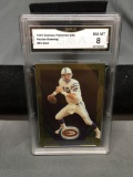 GMA Graded 1999 Donruss Preferred QBC Gold PEYTON MANNING Colts Football Card - NM-MT 8