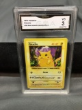 GMA Graded 1999 Pokemon Base Set Shadowless #58 PIKACHU Red Cheeks Error Trading Card - VG 3