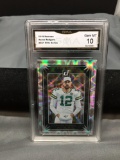 GMA Graded 2019 Donruss Elite Series AARON RODGERS Packers Football Card - GEM MINT 10