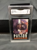 GMA Graded 1985 Topps #33 WALTER PAYTON Bears Football Card - NM 7