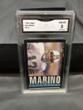 GMA Graded 1985 Topps #314 DAN MARINO Dolphins Football Card - NM-MT 8