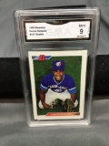 GMA Graded 1992 Bowman #127 CARLOS DELGADO Blue Jays ROOKIE Baseball Card - MINT 9