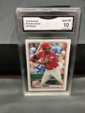 GMA Graded 2020 Bowman #79 ARISTIDES AQUINO Reds ROOKIE Baseball Card - GEM MINT 10