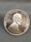 Abraham Lincoln Style 1 Ounce .999 Fine Silver Bullion Round