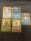 5 Count Lot of Vintage Holo Pokemon Trading Cards