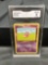 GMA Graded 1999 Pokemon Fossil Slowpoke 55/62 Trading Card NM Mint 8
