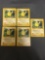 5 Count Lot of 1999 Jungle Pikachu 60/64 Pokemon Cards