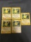 5 Count Lot of 1999 Jungle Pikachu 60/64 Pokemon Cards