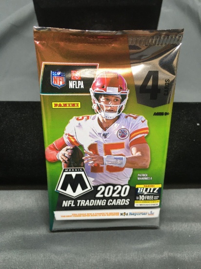 Factory Sealed 2020 Panini Mosaic NFL Football 4 Card Pack - Burrow, Herbert, Tua RC?