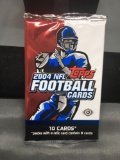 Factory Sealed Topps 2004 NFL Football Hobby 10 Card Pack - Ben Roethlisberger RC?