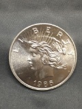 Peace Silver Dollar 1986 Style 1 Ounce .999 Fine Silver Bullion Round